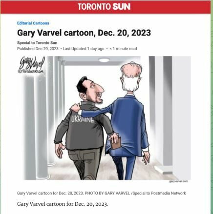  The Toronto Sun anti-ukraine anti-semitic cartoon